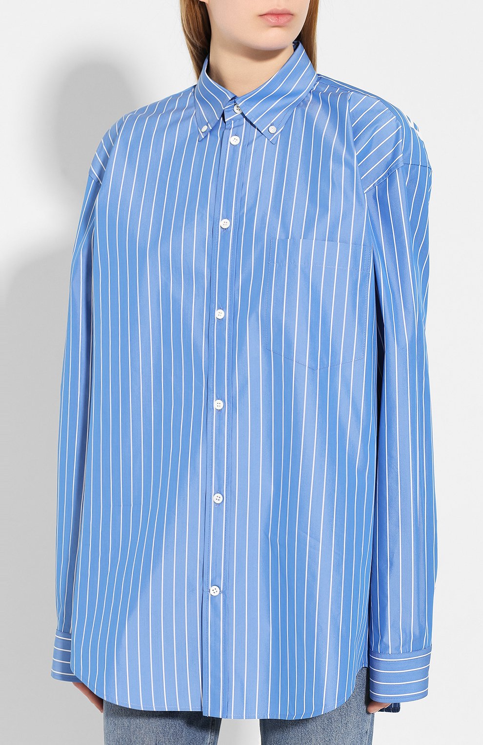 Хлопковая рубашка BALENCIAGA, арт. 571253/TGM07, фото 3