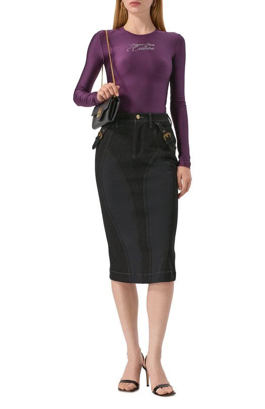 Джинсовая юбка Versace Jeans Couture 79HAE84M/DT037Q Чёрный  79HAE84M/DT037Q Фото 2