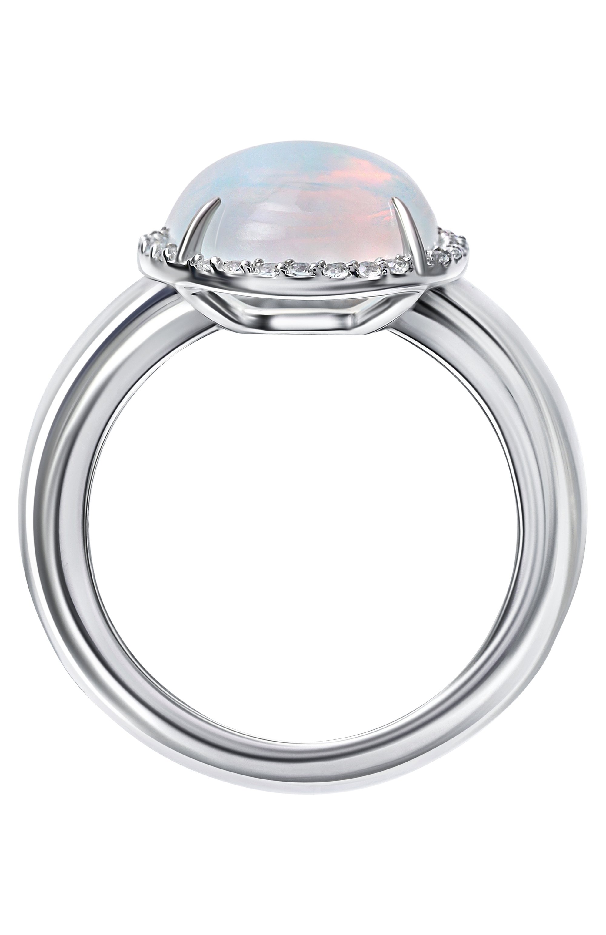 Кольцо с белым опалом и топазами MOONKA, арт. OPL-925SL-RG00-OPL, фото 4