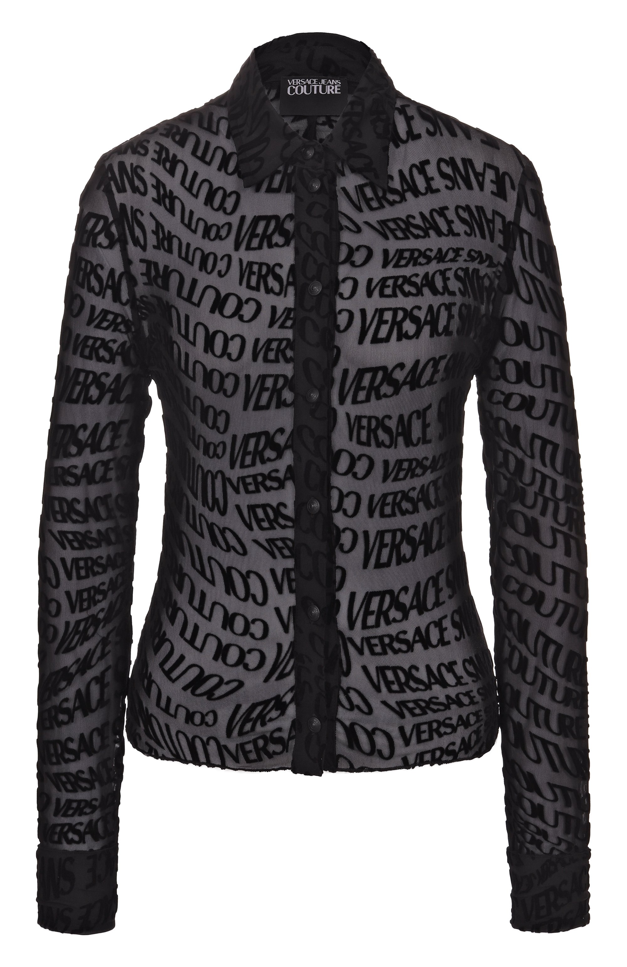 Блузка VERSACE JEANS COUTURE черного цвета по цене 35300 руб., арт. 79HAL213/JS490, фото 1 Блузка VERSACE JEANS COUTURE, арт. 79HAL213/JS490, фото 1