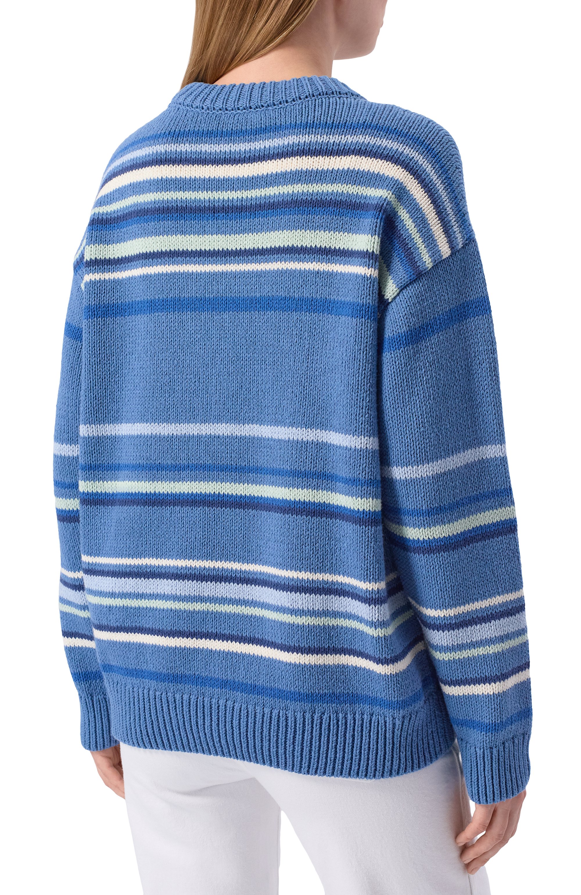 Хлопковый свитер 12 STOREEZ синего цвета по цене 17000 руб., арт. 137159, фото 4 Хлопковый свитер 12 STOREEZ, арт. 137159, фото 4