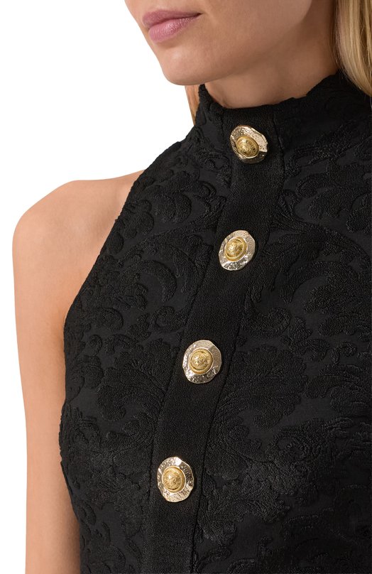 Топ из вискозы Balmain FF1AB495/JK65 Чёрный  FF1AB495/JK65 Фото 5