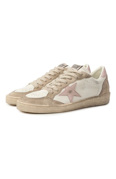 Женские кожаные кеды ball star GOLDEN GOOSE DELUXE BRAND, арт. GWF00117.F007480