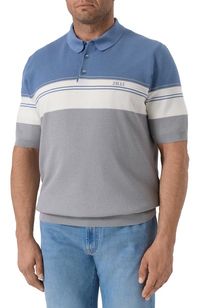 Поло из хлопка и шелка ZILLI, арт. KBP002M0142VTHL00/64, фото 3