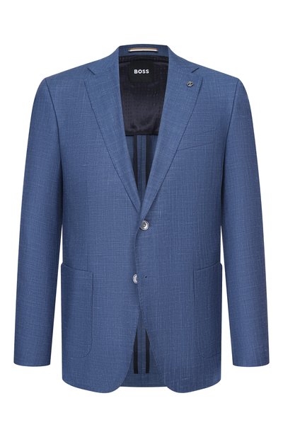 Мужской пиджак из шерсти и шелка BOSS, арт. 50556936