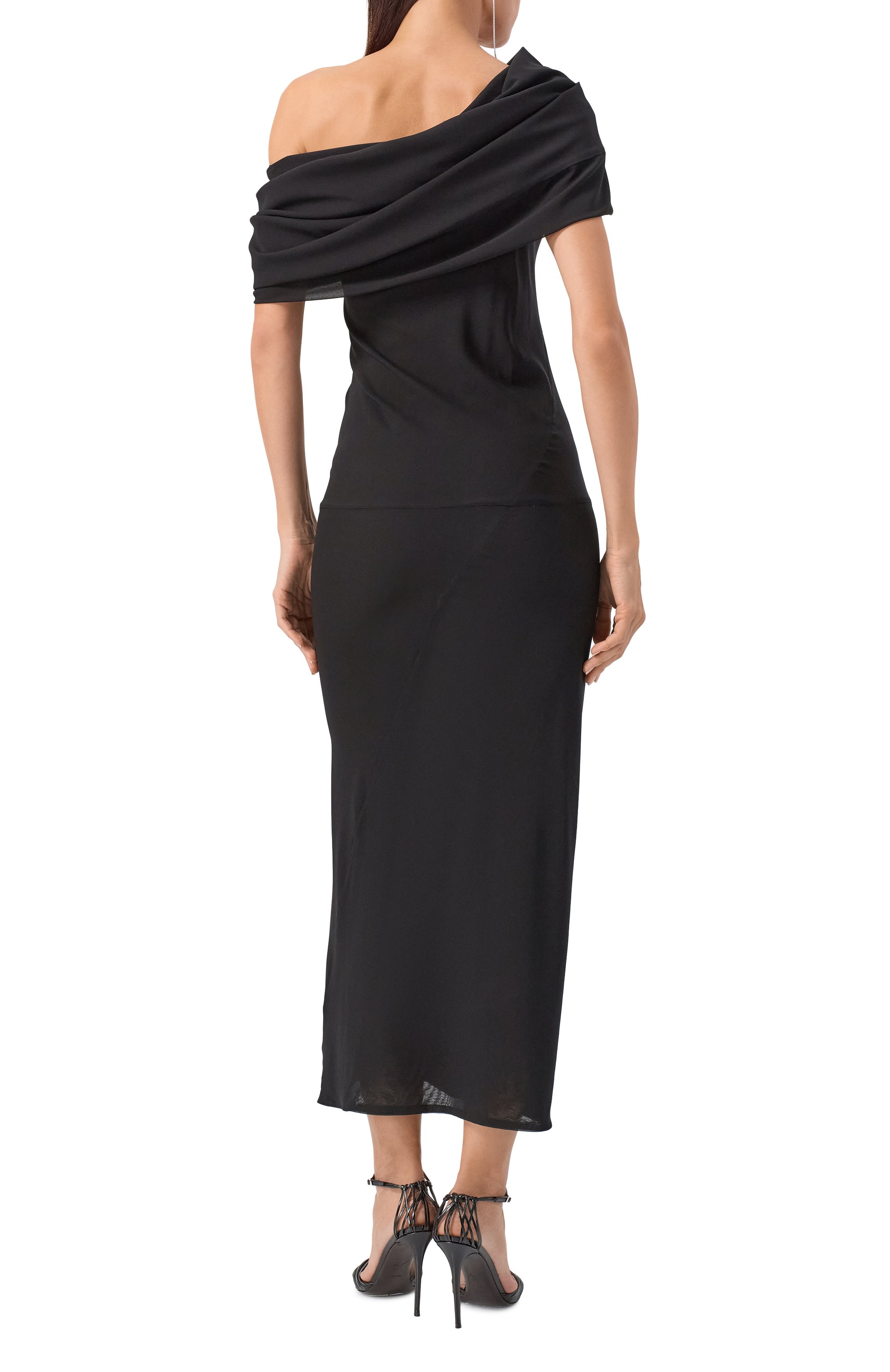 Шелковое платье ARMARIUM черного цвета по цене 219500 руб., арт. ARMFWD027/SE05, фото 4 Шелковое платье ARMARIUM, арт. ARMFWD027/SE05, фото 4