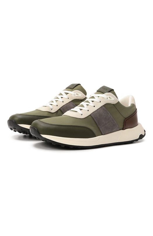 Комбинированные кроссовки Tod’s XXM63K0GT70U4I Хаки XXM63K0GT70U4I