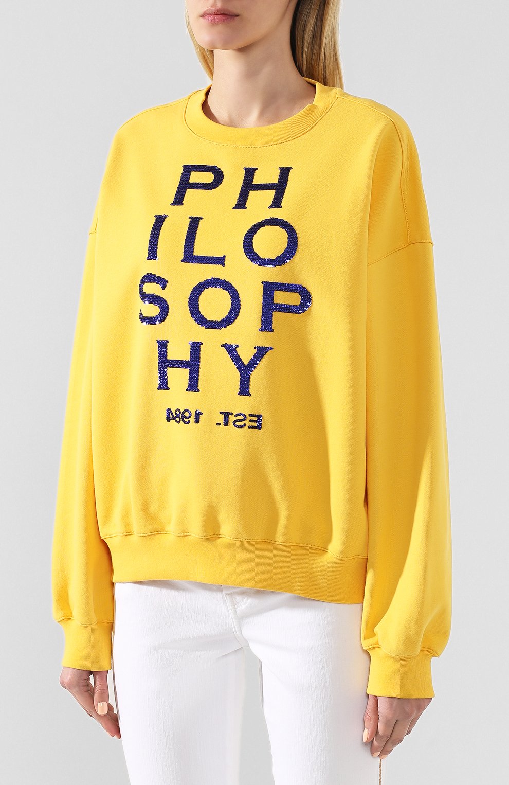 Хлопковый свитшот PHILOSOPHY DI LORENZO SERAFINI, арт. A1710/747, фото 3
