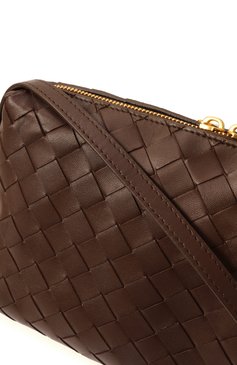 Женская сумка BOTTEGA VENETA коричневого цвета, арт. 597329/V48C1 | Фото 3 (Размер: small; Материал: Натуральная кожа; Ремень/цепочка: На ремешке; Материал сплава: Проставлено; Драгоценные камни: Проставлено)