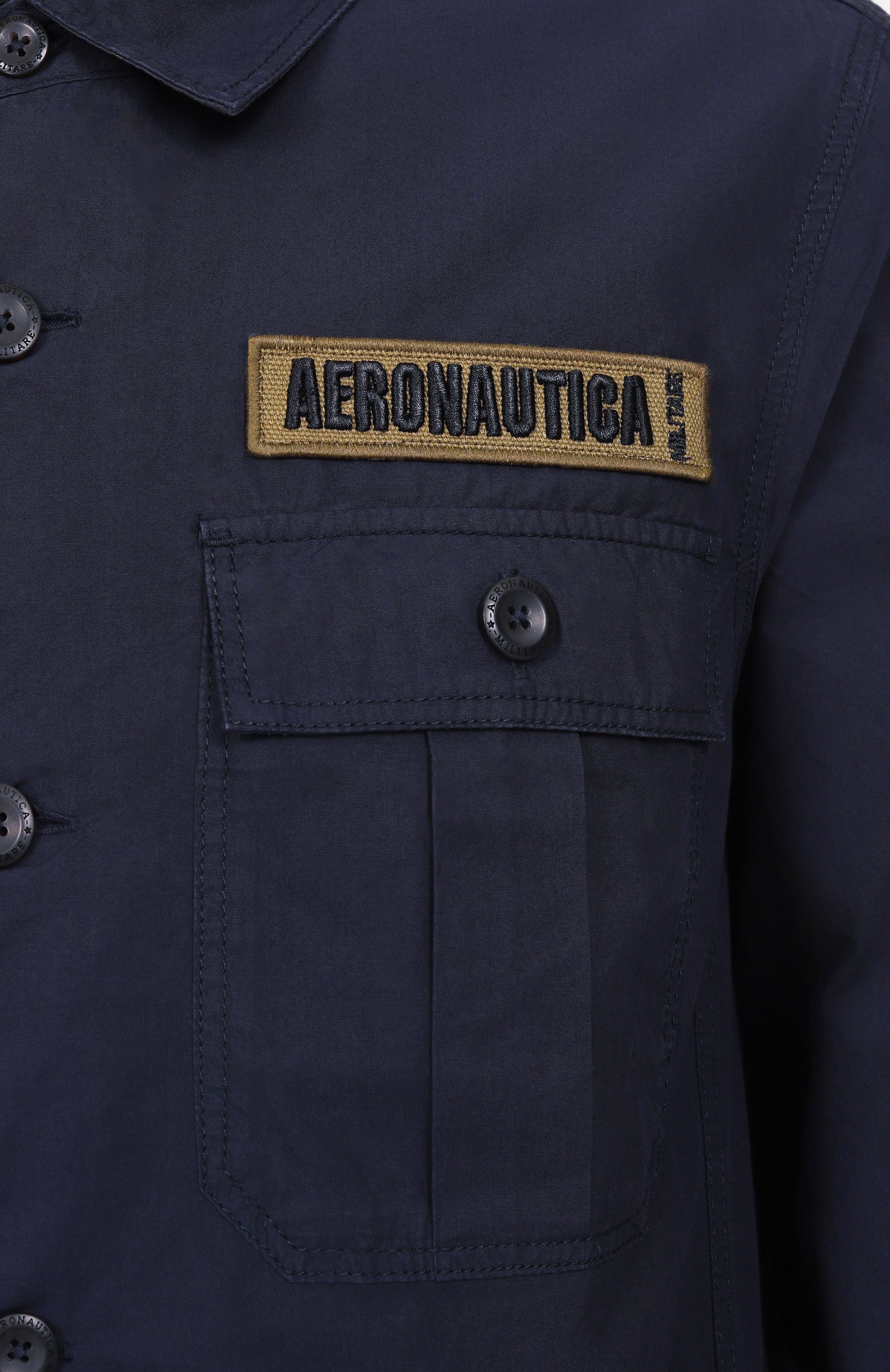 Хлопковая куртка-рубашка AERONAUTICA MILITARE, арт. 251AC032CT3505, фото 6