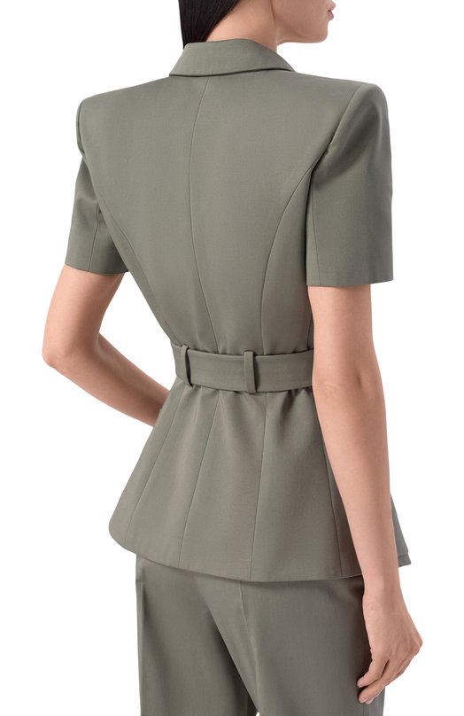 Хлопковый жакет Balmain GF0SB225/CG65 Хаки  GF0SB225/CG65 Фото 4
