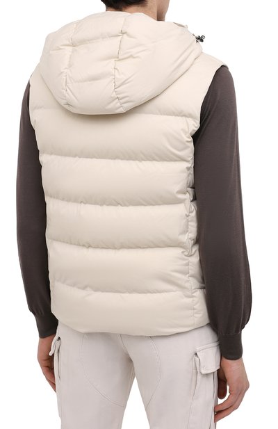 Пуховый жилет LORO PIANA светло-бежевого цвета по цене 227000 руб., арт. FAL4281, фото 4 Пуховый жилет LORO PIANA, арт. FAL4281, фото 4