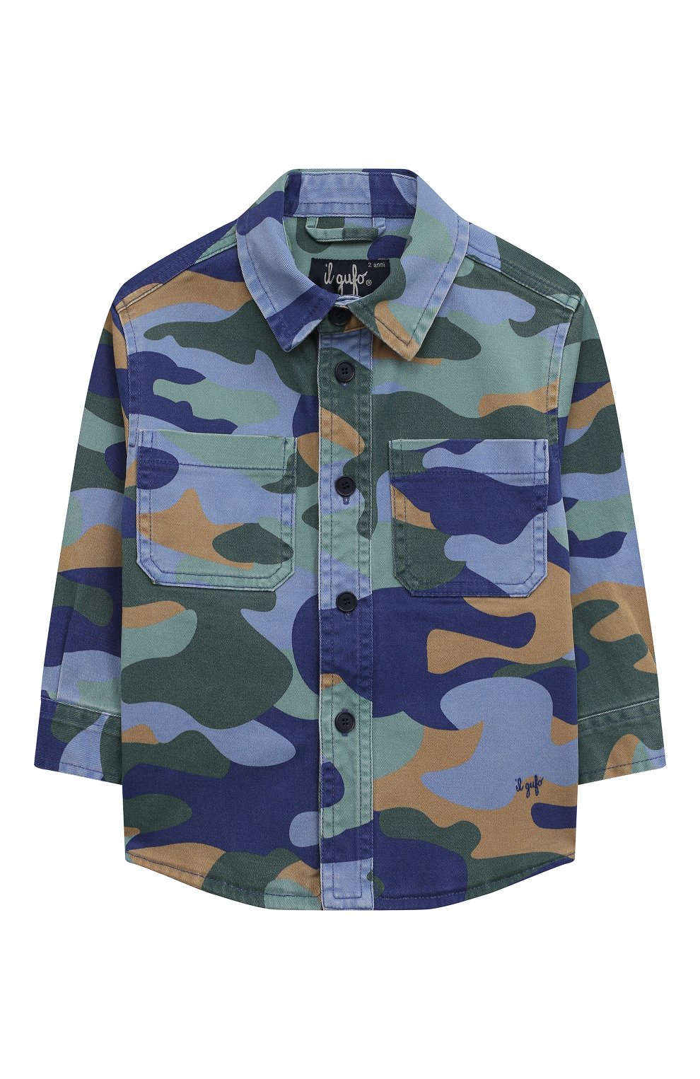 Джинсовая рубашка IL GUFO разноцветного цвета по цене 22600 руб., арт. P22GR176C4085/2A-4A, фото 1 Джинсовая рубашка IL GUFO, арт. P22GR176C4085/2A-4A, фото 1