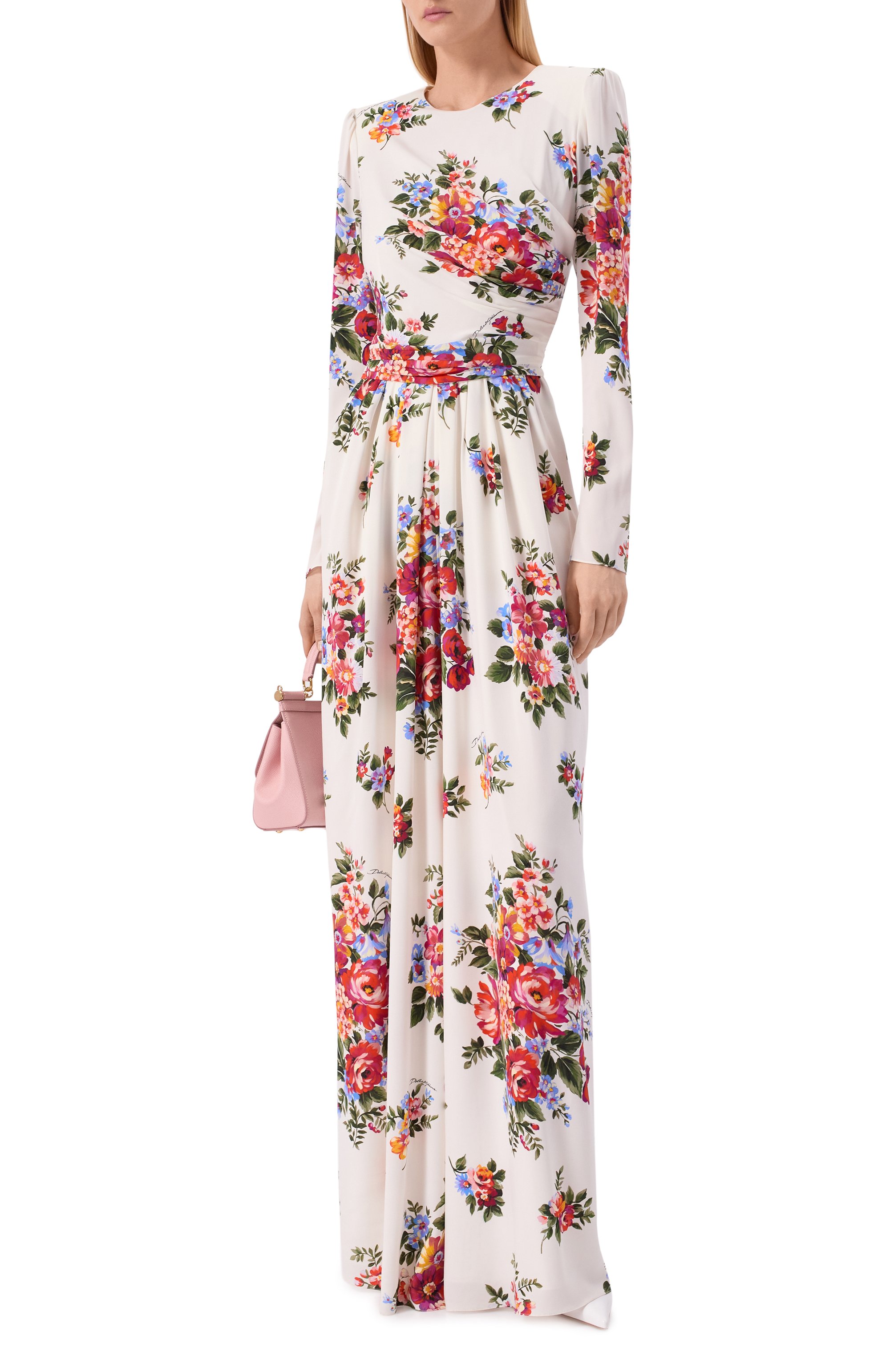 Шелковое платье DOLCE & GABBANA белого цвета по цене 653500 руб., арт. F610LT/FSA8P, фото 2 Шелковое платье DOLCE & GABBANA, арт. F610LT/FSA8P, фото 2