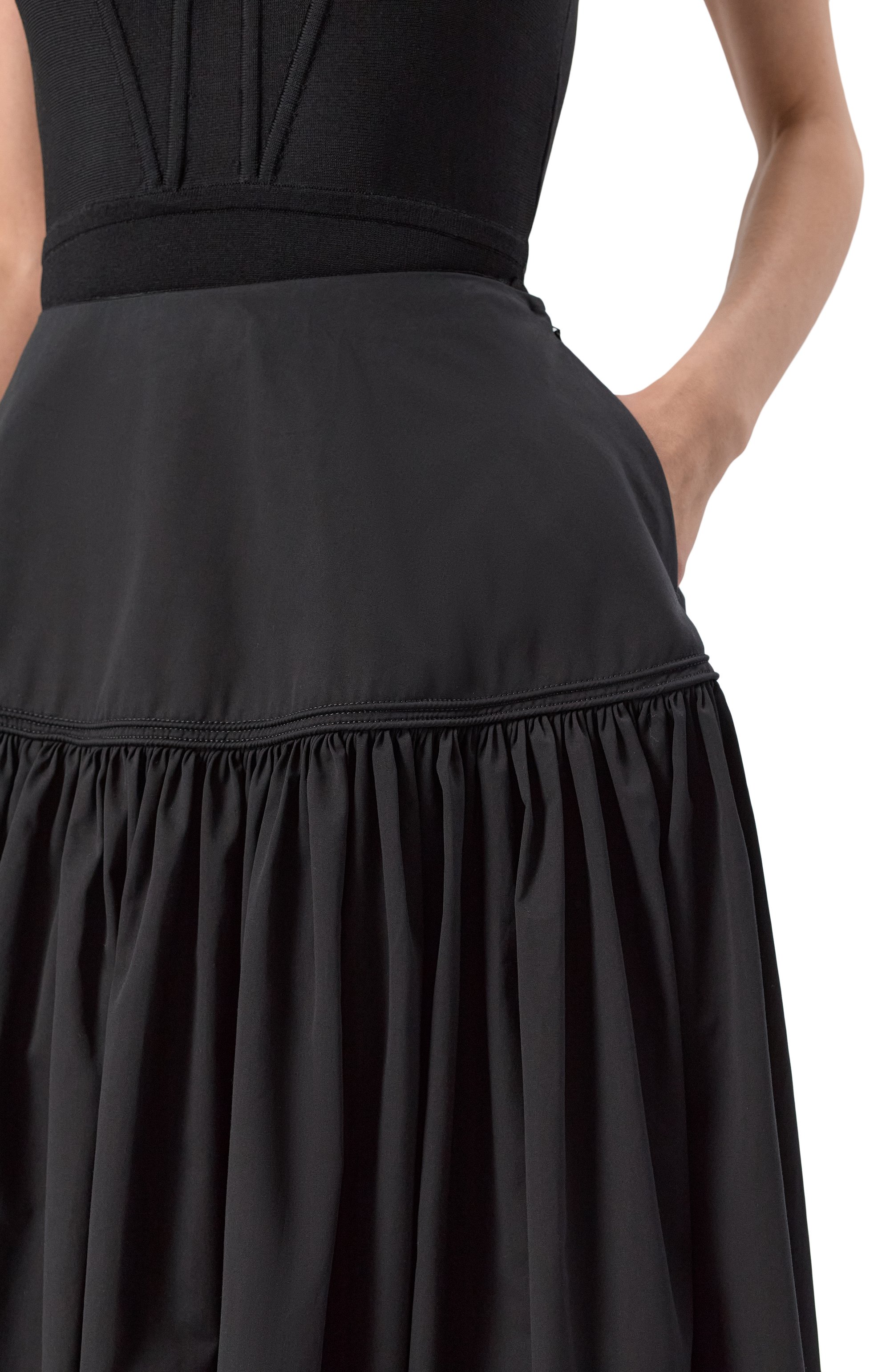 Хлопковая юбка ALAIA, арт. AA9J2336T611B, фото 5