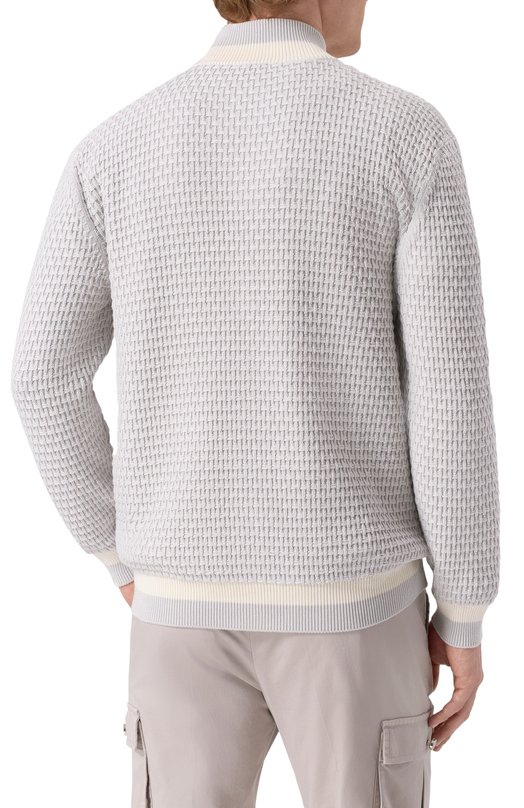Хлопковый кардиган Kiton UMK065503 Серый  UMK065503 Фото 4