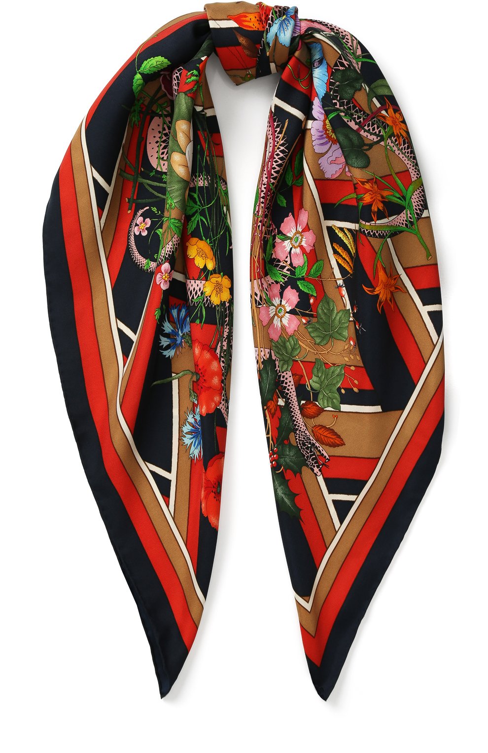 Шелковый платок с принтом GUCCI, арт. 501638/3G001, фото 1