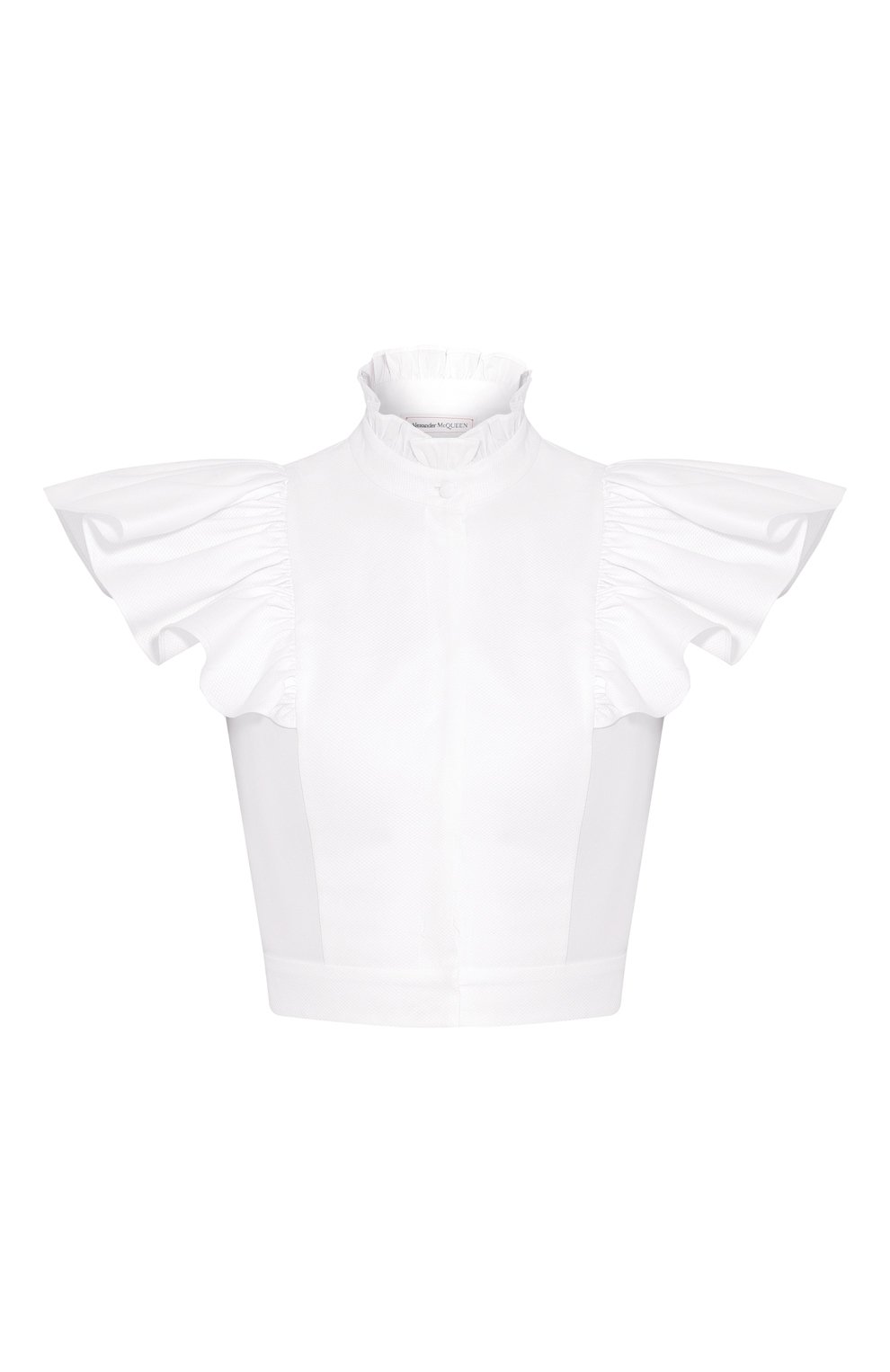 Хлопковая блузка ALEXANDER MCQUEEN белого цвета по цене 94950 руб., арт. 617297/QAAAC, фото 1 Хлопковая блузка ALEXANDER MCQUEEN, арт. 617297/QAAAC, фото 1