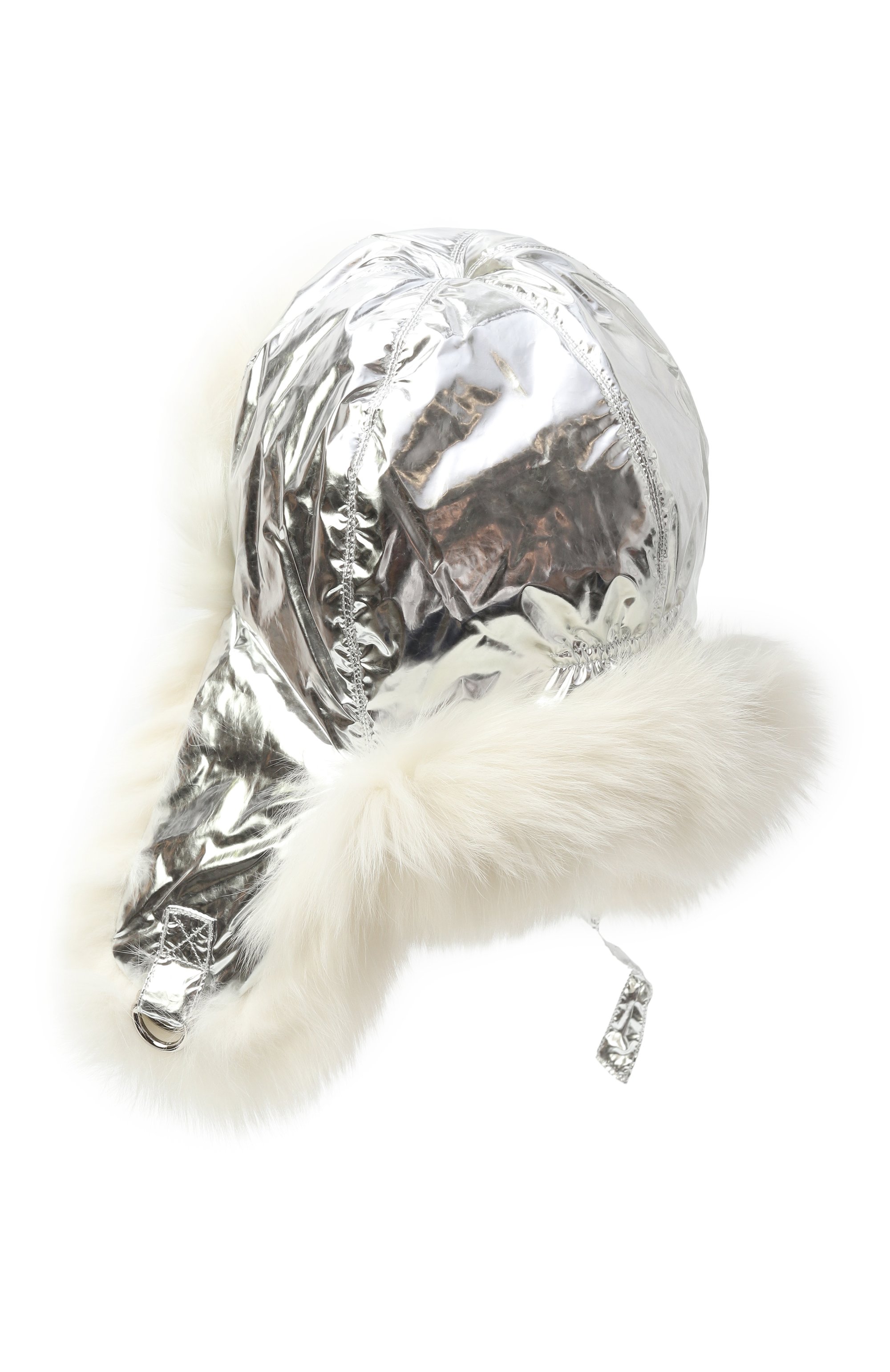 Пуховая шапка-ушанка с отделкой из песца YVES SALOMON ENFANT, арт. 23WEA015XXD0XW, фото 2