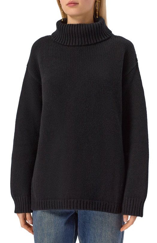 Свитер из шерсти и кашемира Elie Saab T0230NF25/W0007 Чёрный  T0230NF25/W0007 Фото 3