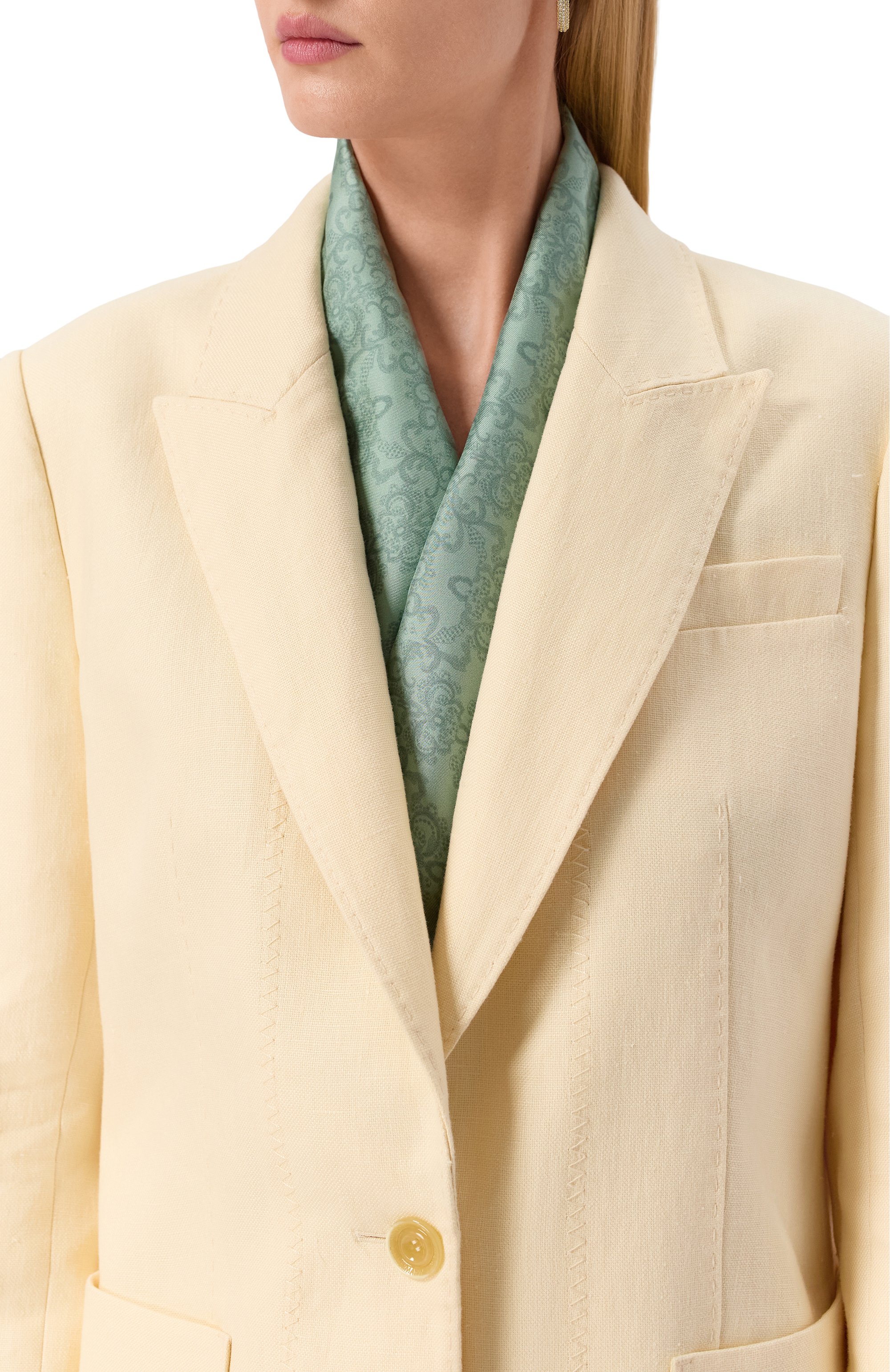 Шелковый платок ELIE SAAB, арт. 710008544S25/ICEBERG GREEN, фото 2