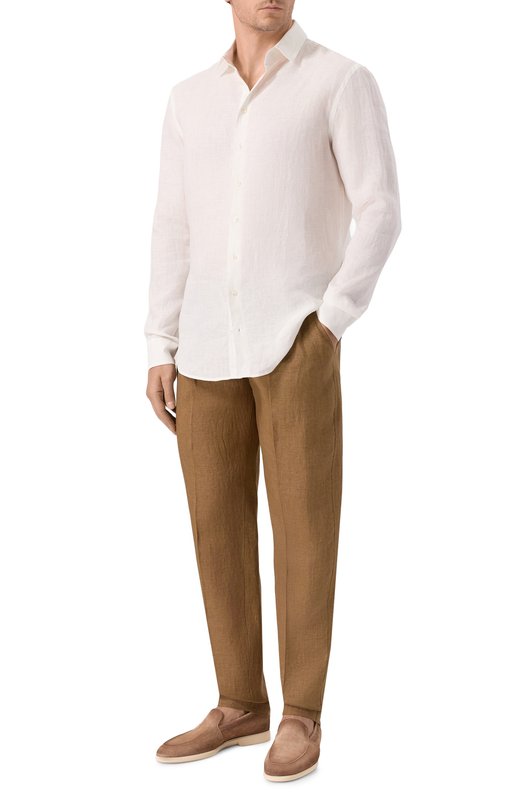 Льняные брюки Fedeli TU000526/LIN0 UNIT0 Коричневый  TU000526/LIN0 UNIT0 Фото 2