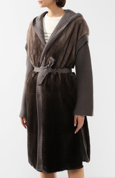 Меховое пальто LORO PIANA темно-серого цвета по цене 3980000 руб., арт. FAG3852, фото 3 Меховое пальто LORO PIANA, арт. FAG3852, фото 3