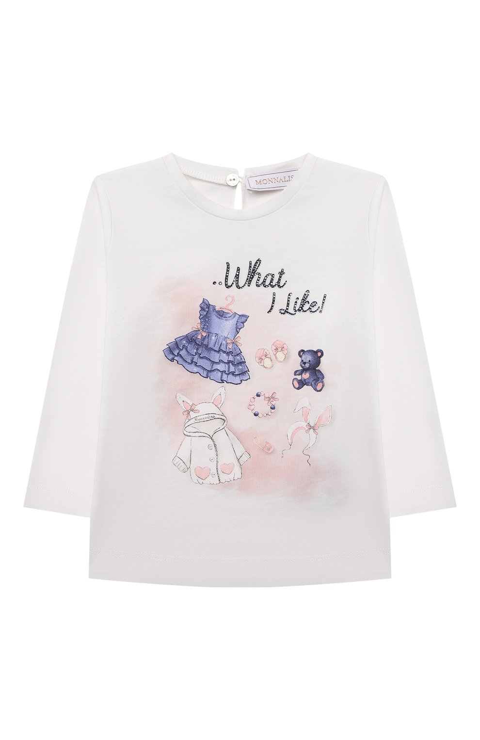 Хлопковый лонгслив MONNALISA, арт. 318620PV, фото 1