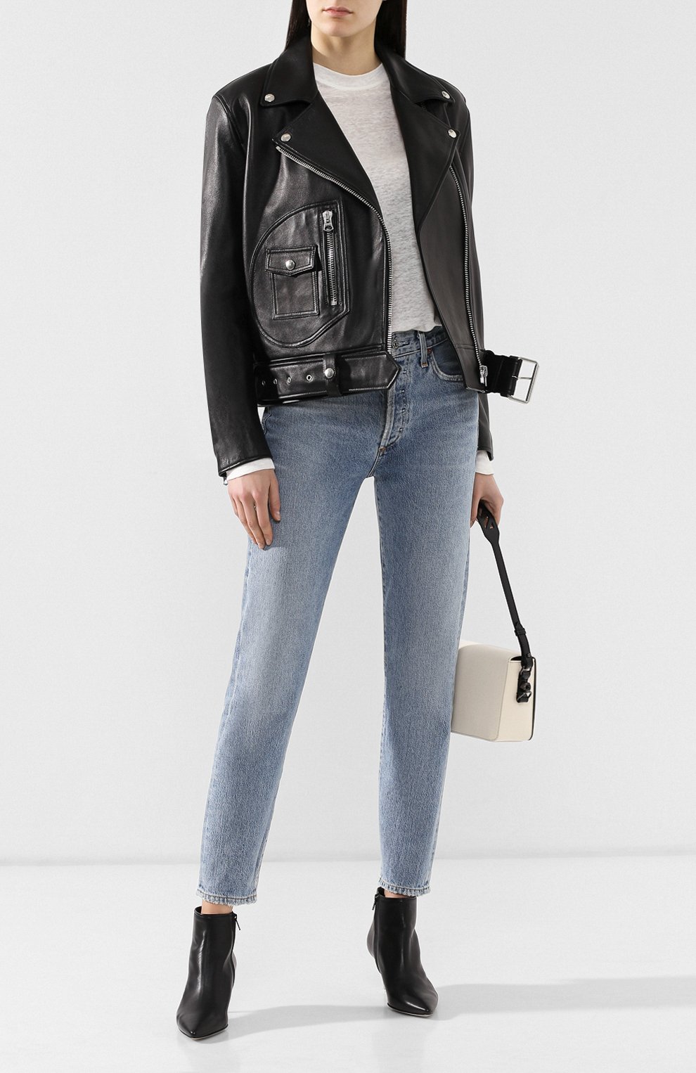 Кожаная куртка ACNE STUDIOS черного цвета по цене 110500 руб., арт. A70011, фото 2 Кожаная куртка ACNE STUDIOS, арт. A70011, фото 2