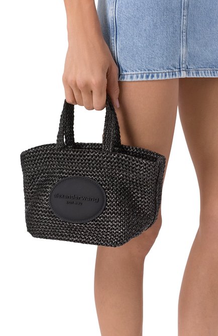 Женская сумка punch small ALEXANDER WANG черного цвета, арт. 20225T96M | Фото 2 (Размер: small; Драгоценные камни: Проставлено; Материал: Текстиль; Материал сплава: Проставлено)