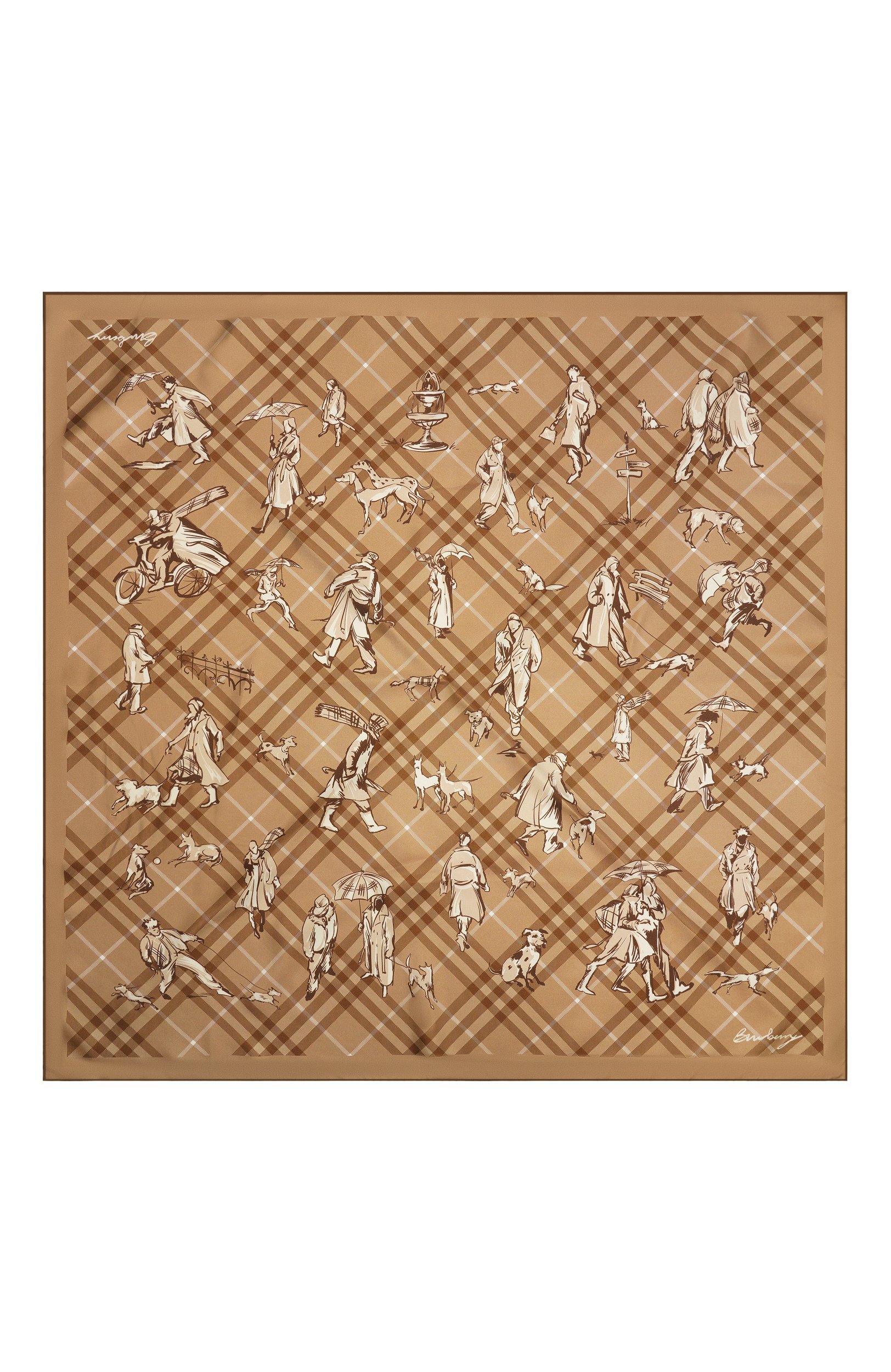 Шелковый платок BURBERRY бежевого цвета по цене 69300 руб., арт. 8131637, фото 4 Шелковый платок BURBERRY, арт. 8131637, фото 4
