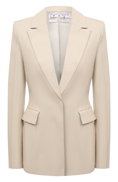 Женский кожаный жакет OFF-WHITE, арт. 0WJA048F21LEA001