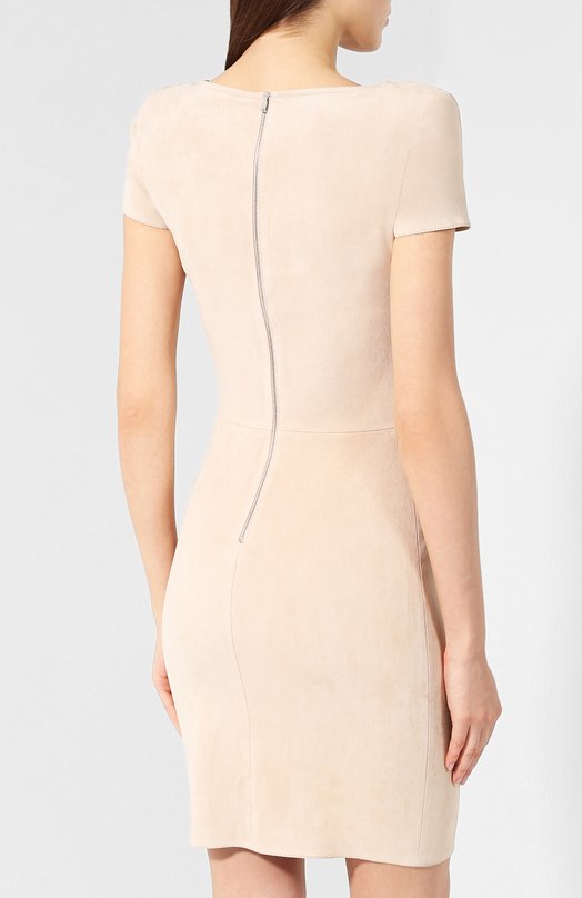 Кожаное платье Jitrois Бежевый, фото 4