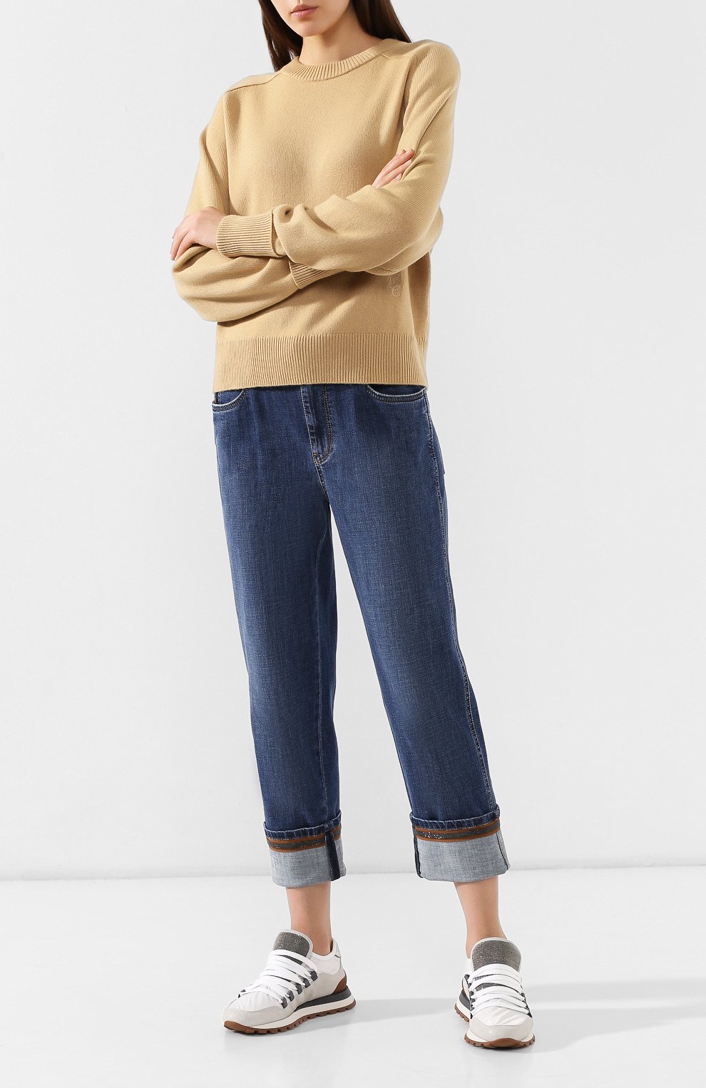 Джинсы с отворотами BRUNELLO CUCINELLI, арт. MP107P5466, фото 2