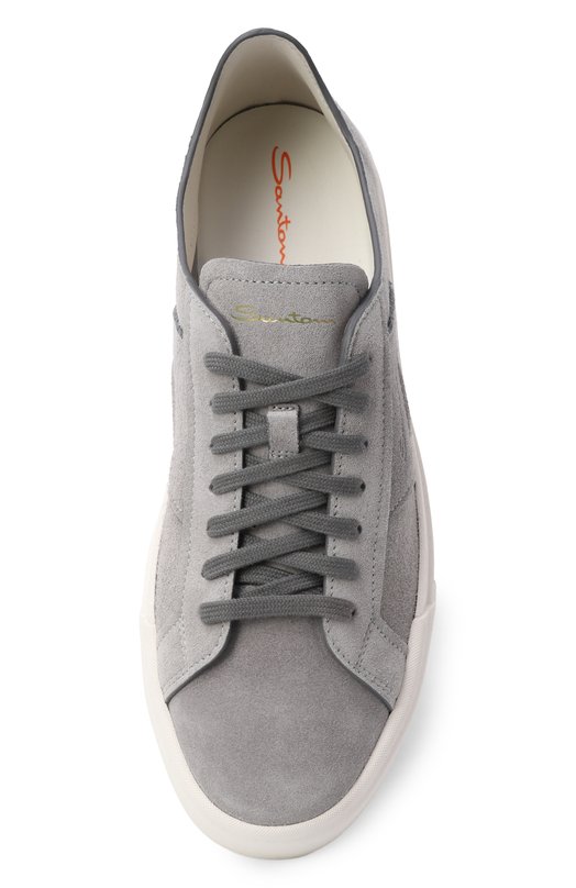 Замшевые кеды Gloria Santoni MBGG21967PNNCEAT Серый  MBGG21967PNNCEAT Фото 5