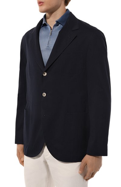 Хлопковый пиджак BRUNELLO CUCINELLI, арт. ML4727BND, фото 4