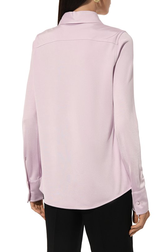 Рубашка из вискозы Jil Sander J01DL0128/J20217 Сиреневый  J01DL0128/J20217 Фото 4