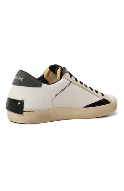 Комбинированные кеды distressed CRIME LONDON белого цвета по цене 18750 руб., арт. 15008AA7, фото 5 Комбинированные кеды distressed CRIME LONDON, арт. 15008AA7, фото 5