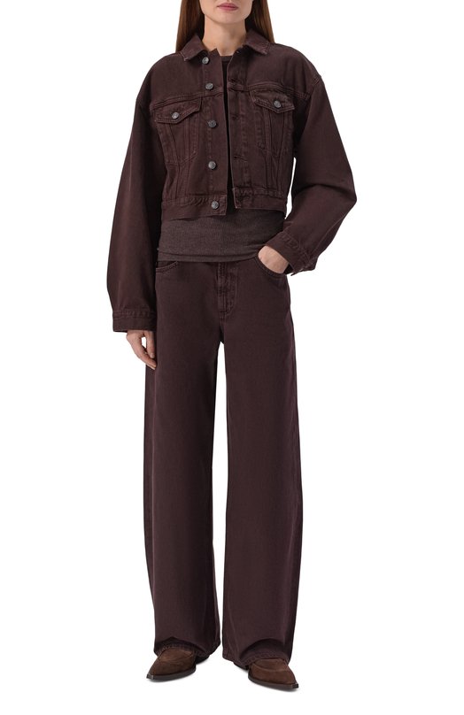 Джинсовая куртка Radley Agolde A5106C1183 Бордовый  A5106C1183 Фото 2