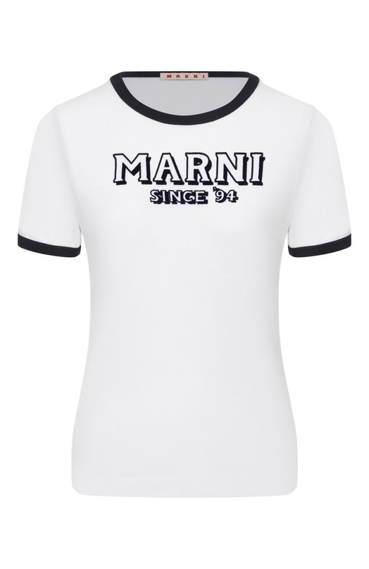 Хлопковая футболка Marni THJE0390P0/USCY91 Белый THJE0390P0/USCY91