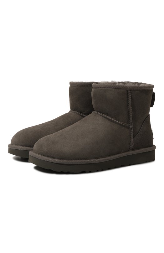 Замшевые полусапоги Classic Mini II UGG UGSCLMGY1016222W Серый UGSCLMGY1016222W