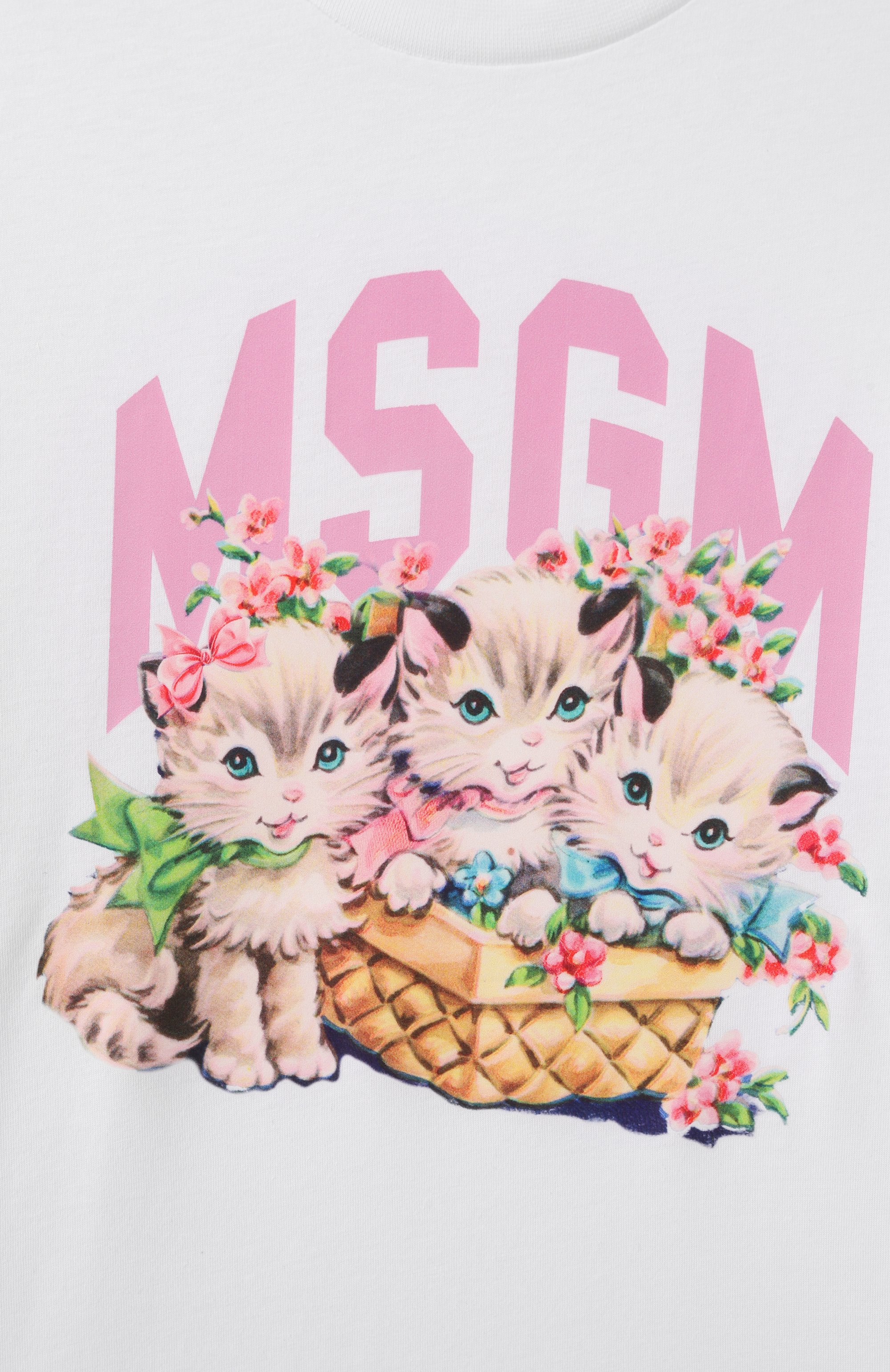 Хлопковая футболка MSGM KIDS, арт. S5MSJGTH109, фото 3