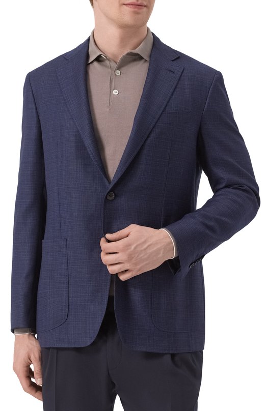 Шерстяной пиджак Canali 23275-CF00863 Синий  23275-CF00863 Фото 5