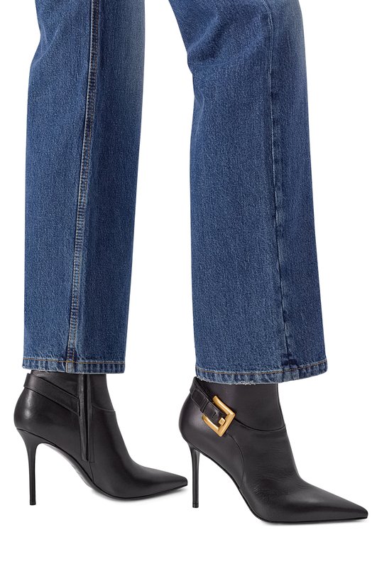 Кожаные ботильоны Anthem 95 Balmain GN4TE223/LVIT Чёрный  GN4TE223/LVIT Фото 2