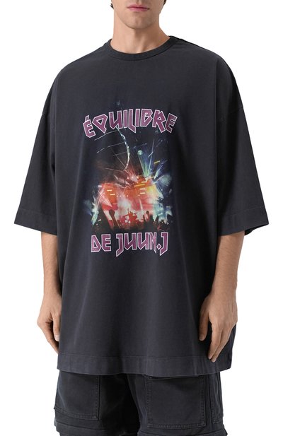 Хлопковая футболка JUUN.J темно-серого цвета по цене 37800 руб., арт. JC5742P26R, фото 3 Хлопковая футболка JUUN.J, арт. JC5742P26R, фото 3