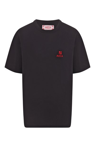 Женская хлопковая футболка AECA WHITE, арт. AWCMSSBDTTSST010C0.BLACK (M)