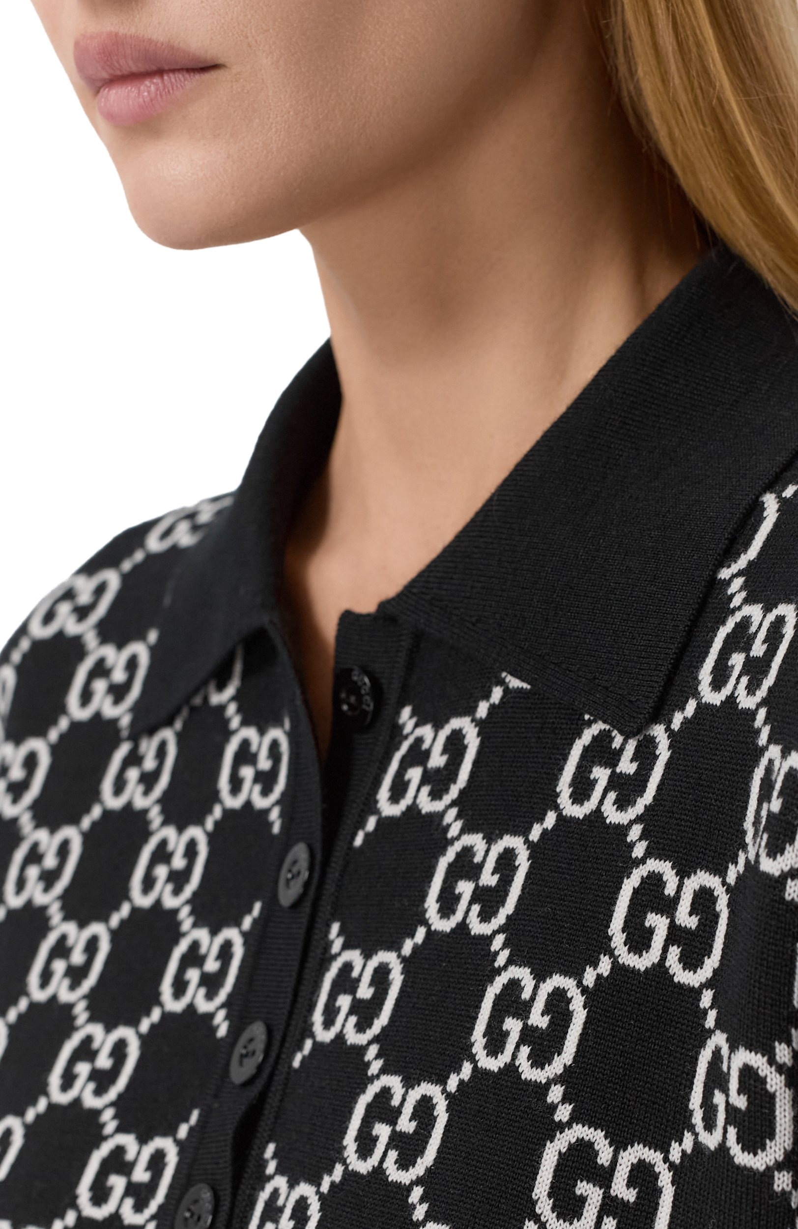 Шерстяное поло GUCCI черного цвета по цене 215500 руб., арт. 814273/XKEJP, фото 5 Шерстяное поло GUCCI, арт. 814273/XKEJP, фото 5