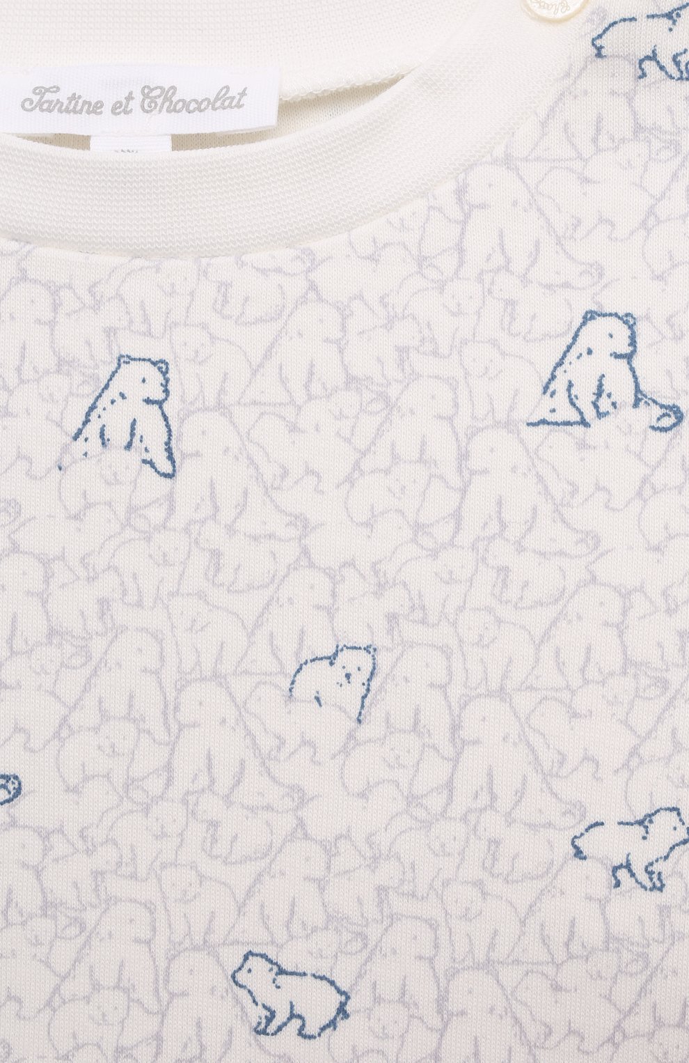 Комплект из свитшота и брюк TARTINE ET CHOCOLAT кремового цвета по цене 12750 руб., арт. TV36040/1M-12M, фото 6 Комплект из свитшота и брюк TARTINE ET CHOCOLAT, арт. TV36040/1M-12M, фото 6