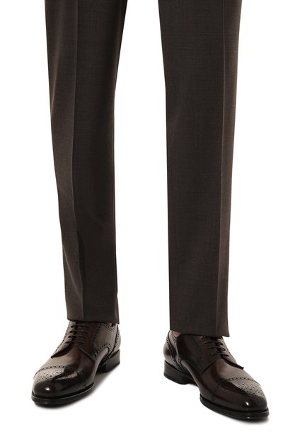 Кожаные дерби W.GIBBS темно-коричневого цвета по цене 85500 руб., арт. 7078007/FRENCH DEC0, фото 3 Кожаные дерби W.GIBBS, арт. 7078007/FRENCH DEC0, фото 3