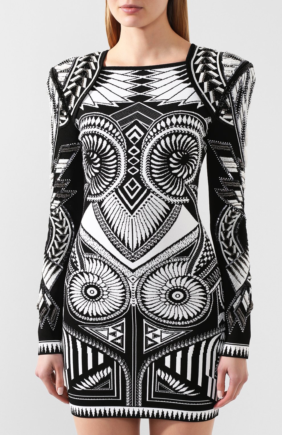 Платье из вискозы BALMAIN, арт. TF16257/K002, фото 3